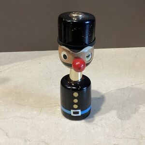 Vintage Winking Salt and Pepper Shakers Policeman Wooden Davar Japan